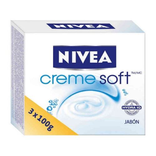 NIVEA Soap Set Creme Soft Nivea (3 pcs)