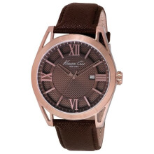 Montre - Kenneth Cole - KC8073 - Quartz - Alphanumérique - Cuir marron