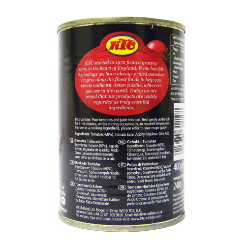 KTC - Chopped Tomatoes - 400g (pack of 4)