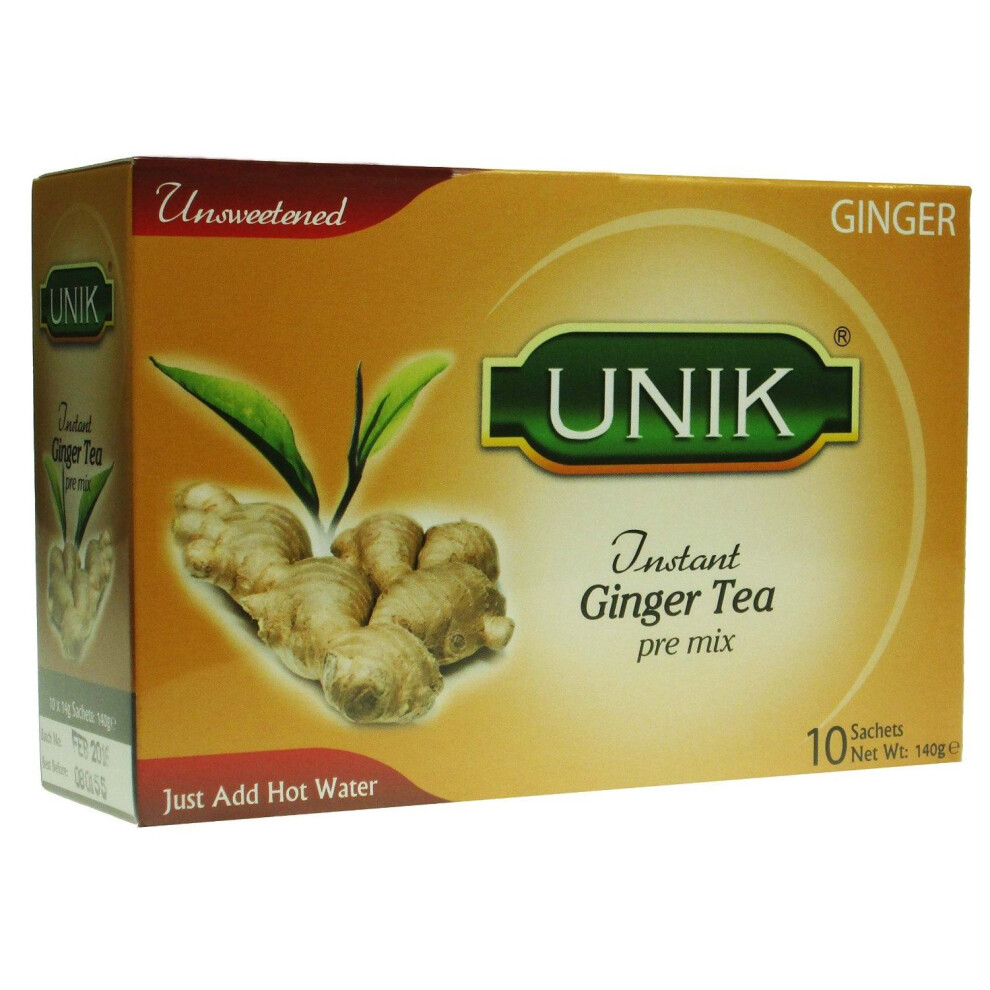 Unik Ginger Tea Unsweetened Pack of 5 -5 x 140g