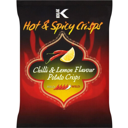 Kolak - Chilli & Lemon Crisps - 25g (Pack of 36)