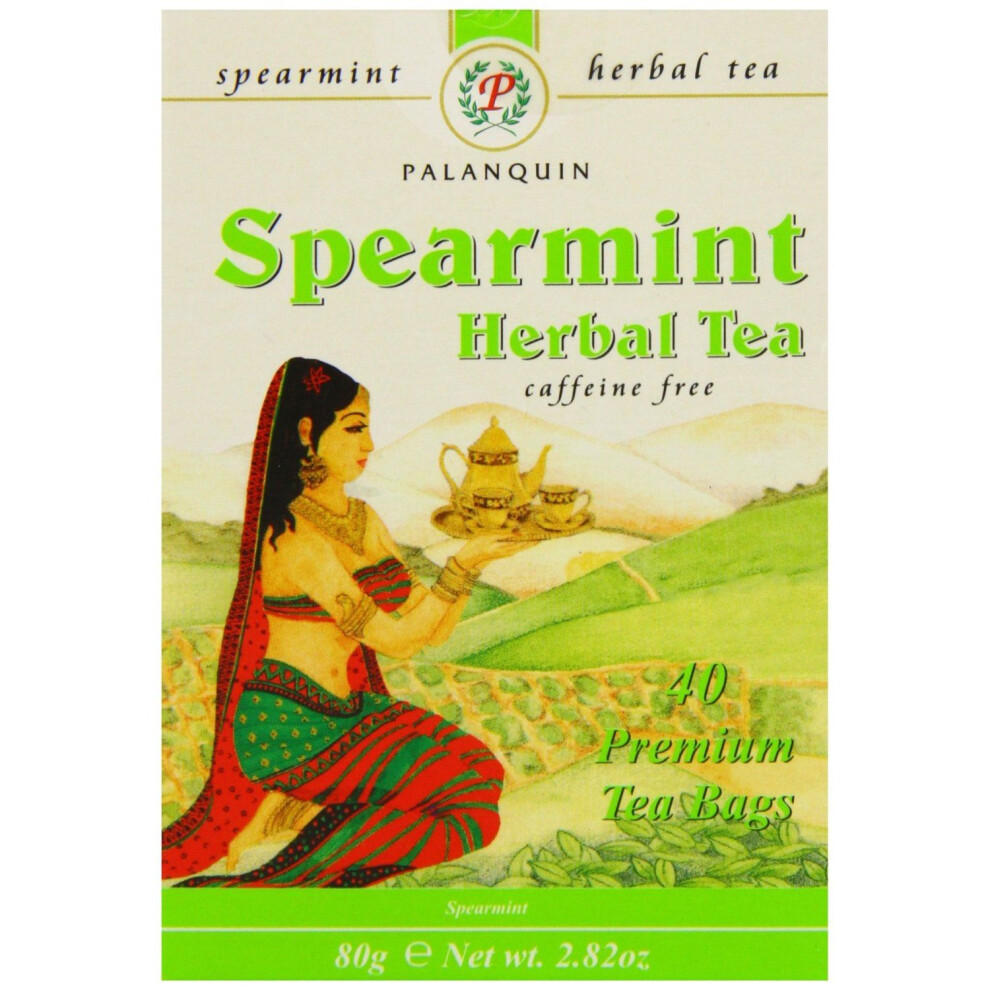 Palanquin's Spearmint Herbal Tea, 40 Tea Bags