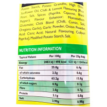 Kolak - Indi Twists 6 x Chilli & Lemon Potato Snacks - 25g (Pack of 6)