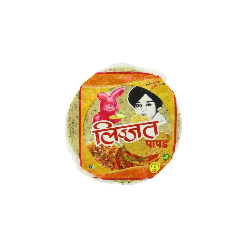 Lijjat Pappadum Punjabi Masala Flavour - 200g (pack of 3)