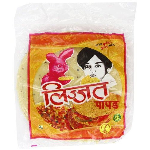 Lijjat Pappadum Black Pepper Flavour - 200g (pack of 3)