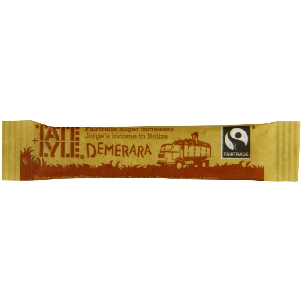 Tate & Lyle FAIR TRADE Demerera  Brown Sugar Sticks (Pack of 1000)