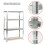 4 Tier Heavy Duty Metal Galvanised Shelving Rack Unit Garage Storage 1