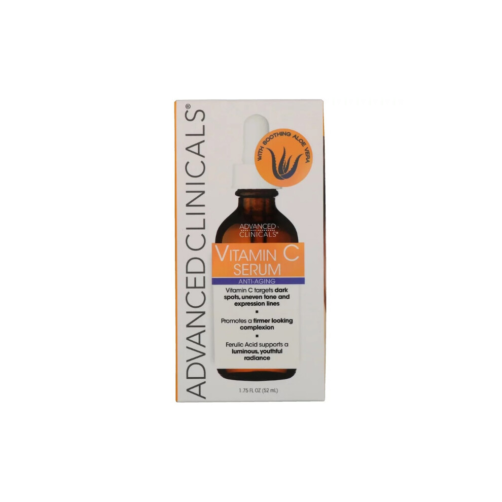 Advanced Clinicals Vitamin C, Anti Aging Serum, 1.75 Fl Oz (52 Ml) Dark