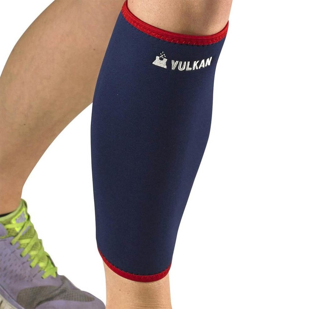 (Blue, S) Vulkan Classic Elastic Calf Sports Injury Sleeve Support Blue