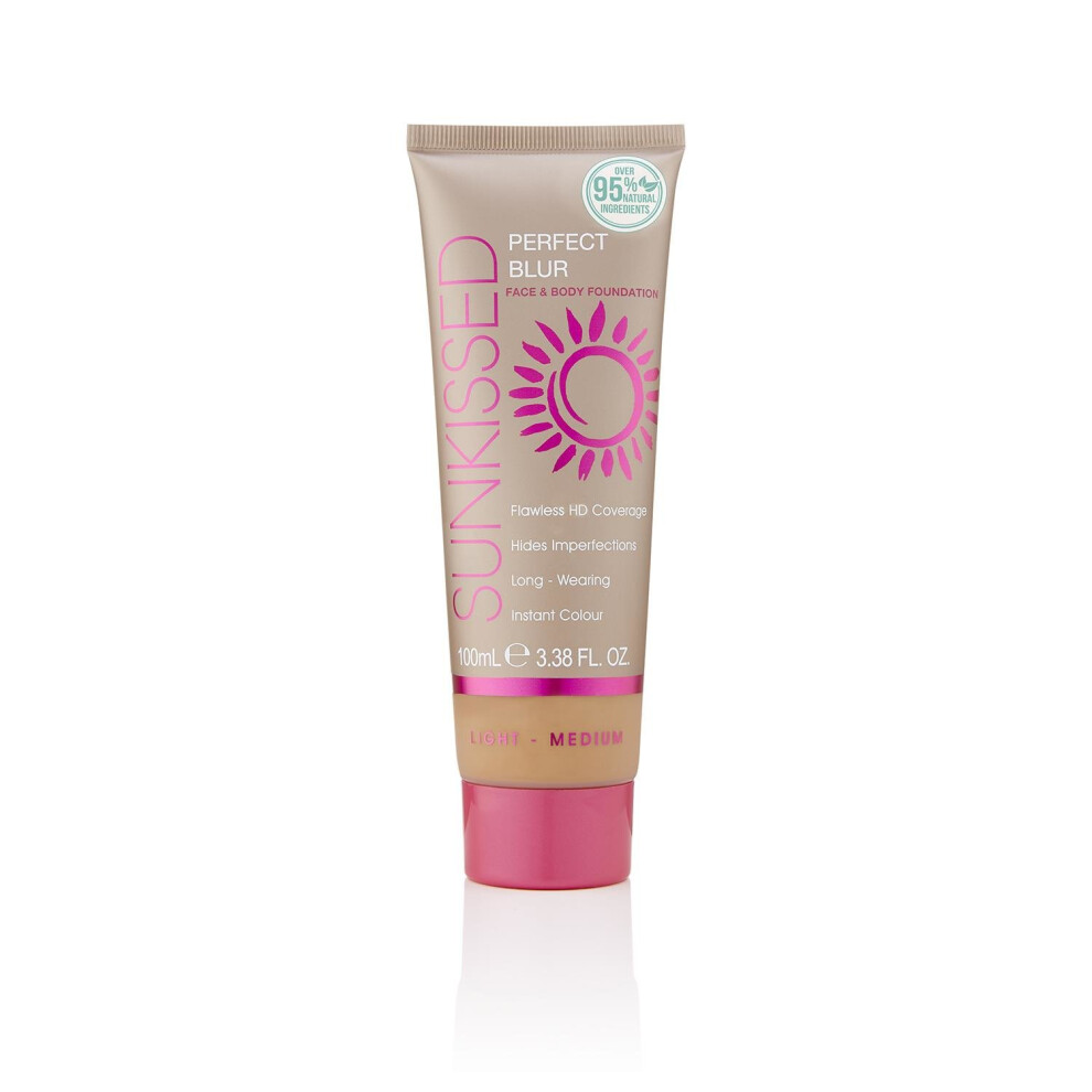 Sunkissed Perfect Blur Face & Body Foundation 100ml Light/Medium (95% Natural Ingredients)