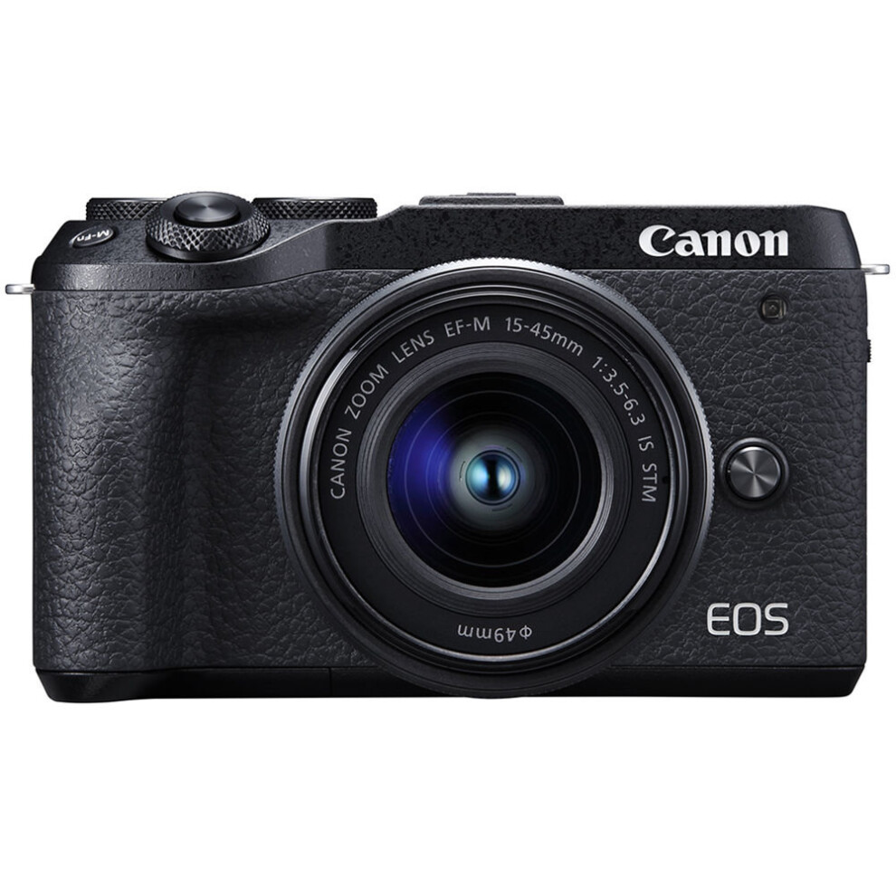 Canon Eos M6 Mark Ii Black Kit Ef-M 15-45Mm F3.5-6.3 Is Stm Black