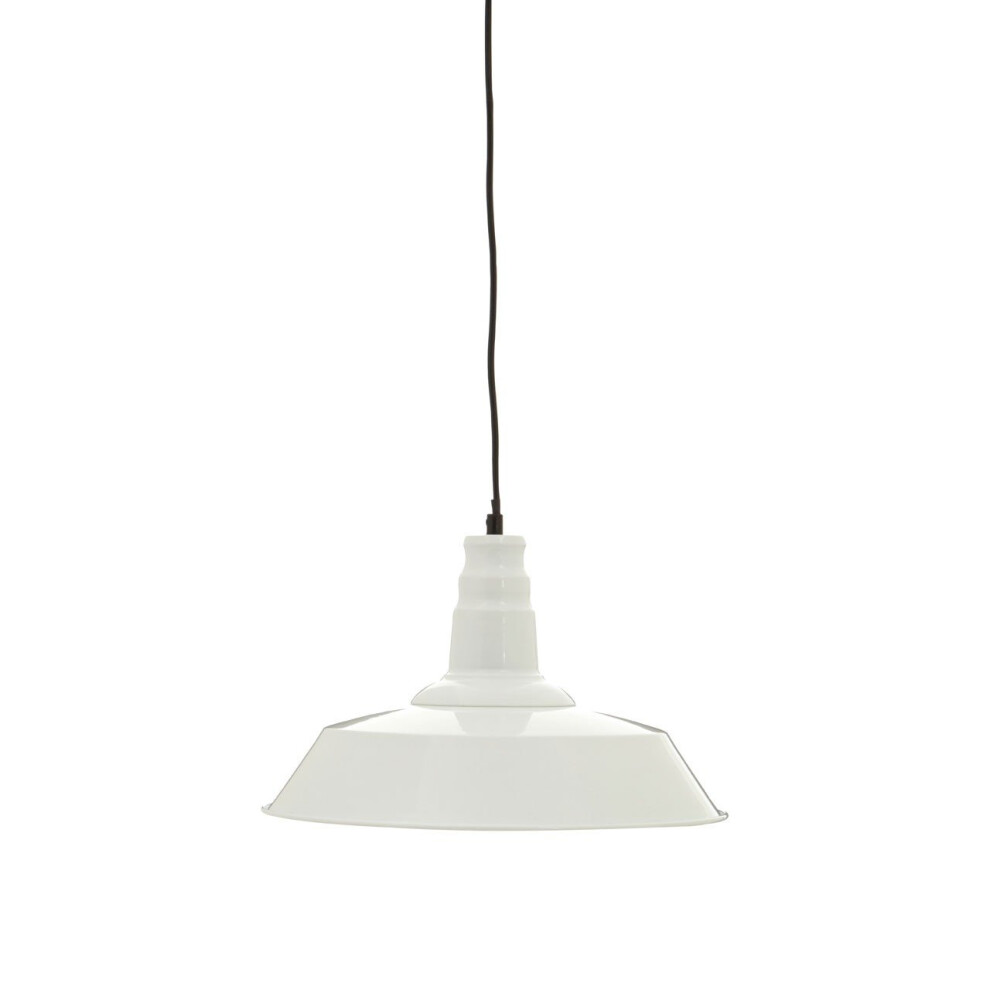 Premier Housewares Brant White Metal Pendant Light