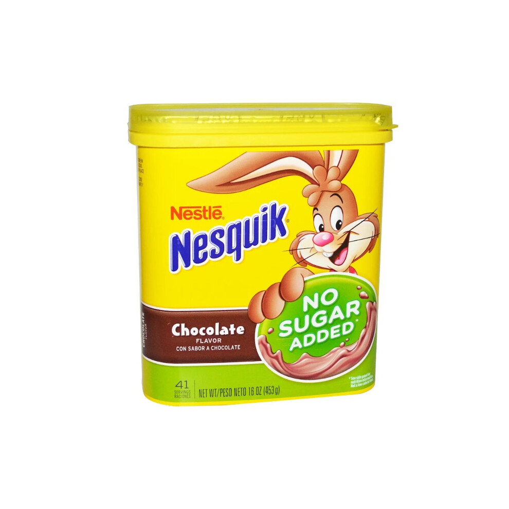 Nesquik, Nestle, Chocolate Flavor, No Sugar Added, 16 oz (453 g)