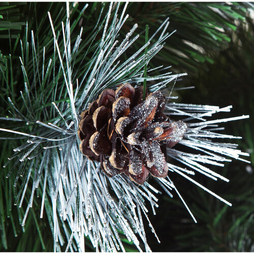 (Snow-covered Pine, 220 cm) DWA LUXURY TRADITIONAL CHRISTMAS TREE Bushy Branches 1