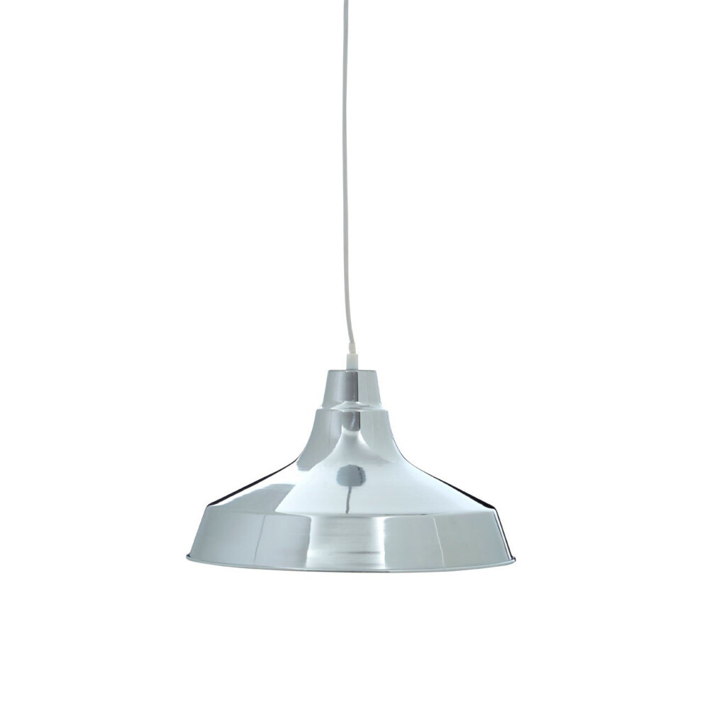 Premier Housewares Brinn Chrome Metal Pendant Light