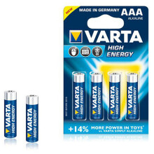 VARTA LL POWER AAA Batteri Alkaline Sticks LR03 - LED lommelygtemåtte 4 stk.