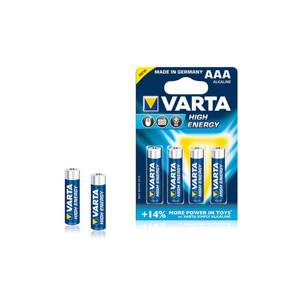 Varta Alkaline Battery Lr03 1","5 V Aaa High Energy (4 Pcs) Blue