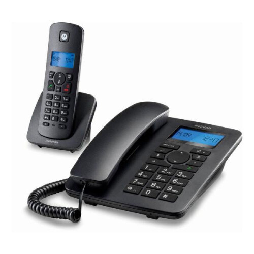Motorola Motorola C4201 Combo DECT - Kiinteä puhelin (2 kpl) Musta