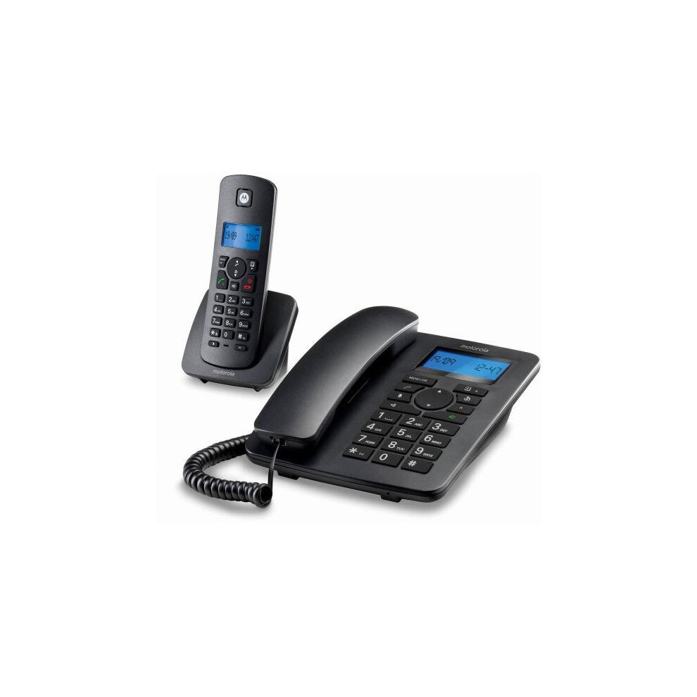 Landline Telephone Motorola C4201 Combo DECT (2 pcs) Black