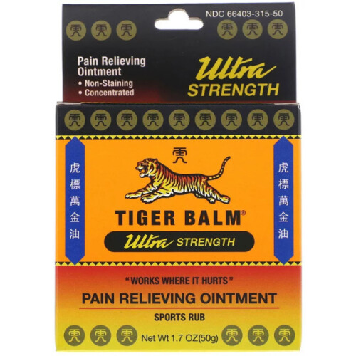 Tiger Balm, Pain Relieving Ointment, Ultra Strength, 1.7 oz (50 g)