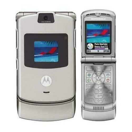 Refurbished Motorola (Silver) Motorola RAZR V3 Single Sim | 5.5MB | 5.5MB RAM