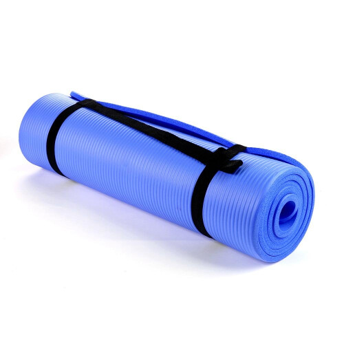(Dark Blue) NBR Yoga Mat for Pilates Gym Exercise 15mm Thick 1