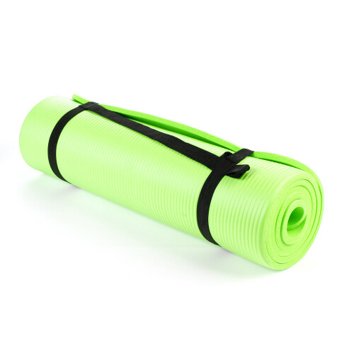 (Light Green) NBR Yoga Mat for Pilates Gym Exercise 15mm Thick 1