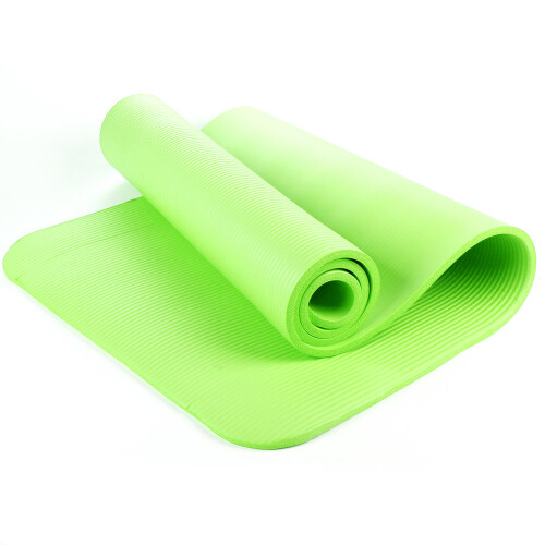 (Light Green) NBR Yoga Mat for Pilates Gym Exercise 15mm Thick 2