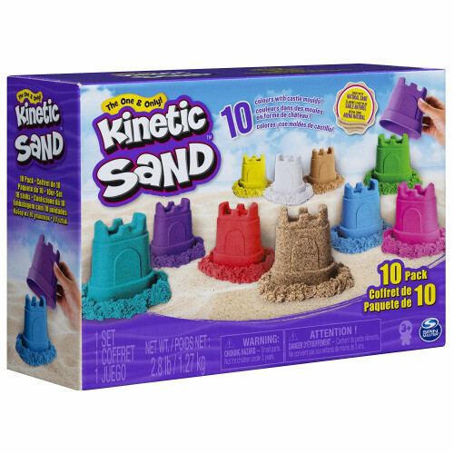 Spin Master Kinetic Sand Castle Containers 10-Colour Pack