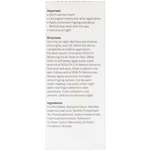 YEOUTH, Serum Retinolowe, 1 fl oz (30 ml) 1
