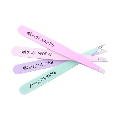 4pc Brushworks The Complete Combination Pastel Tweezer Set 1