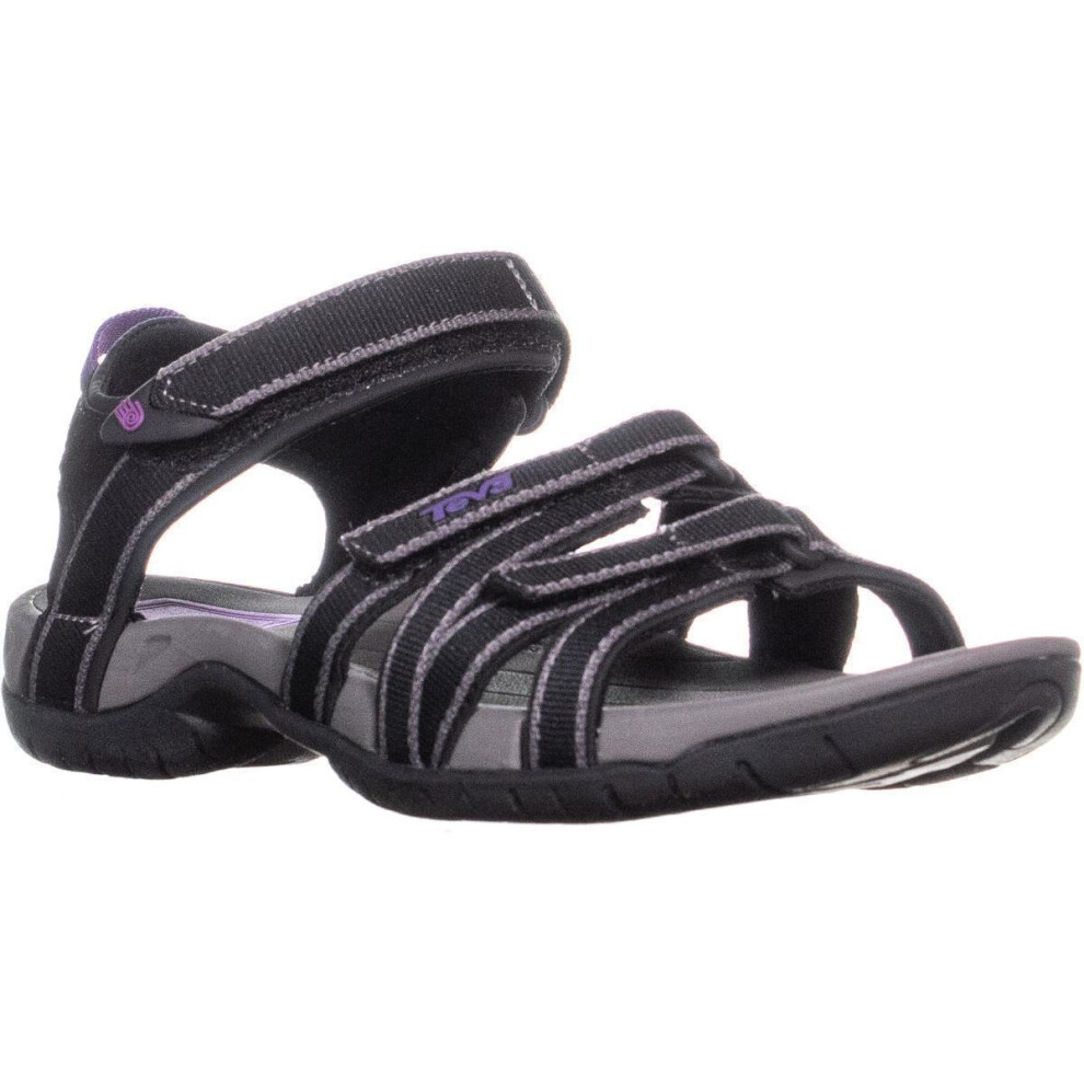 Teva Tirra Velcro Sport Sandals, Black/Grey, 5 UK
