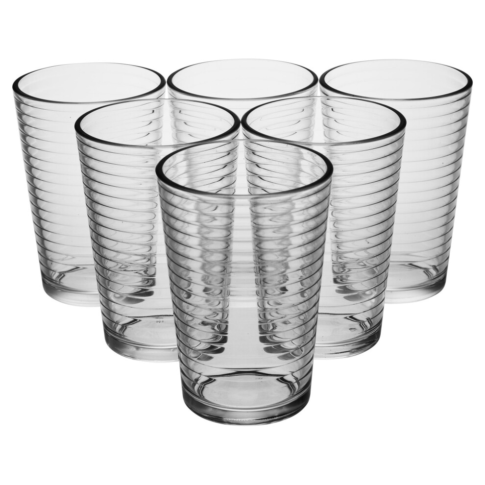 (The Loop) 6x Drinking Cup Water Lemonade Glasses Tumbler Set