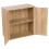 URBN Living (Oak, Without Door) 2-Tier Wooden Storage Cupboard 1