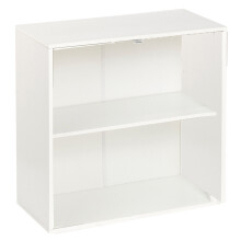 (White, Without Door) 2-Tier Wooden Storage Cupboard