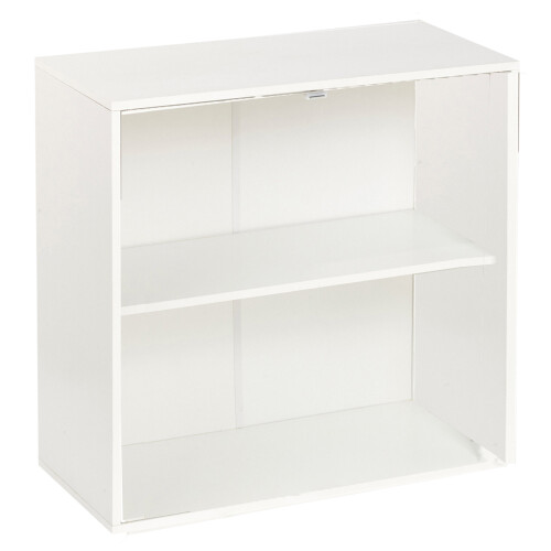 URBN Living (White, Without Door) 2-Tier Wooden Storage Cupboard