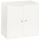 URBN Living (White, With White Door) 2-Tier Wooden Storage Cupboard 1