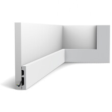Orac Decor SX157-RAL9003 AXXENT SQUARE Skirting already painted signal white 2 m