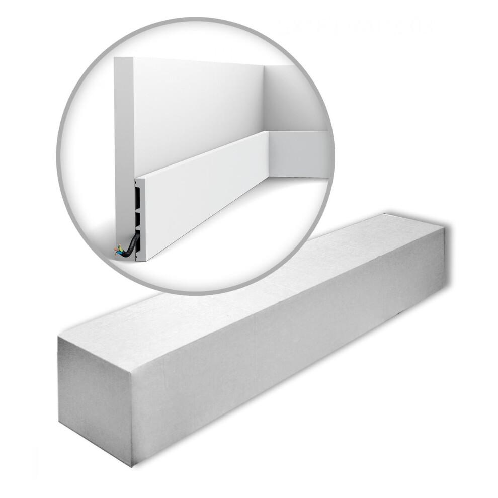 Orac Decor Sx163-Ral9003-Box Axxent Square Skirtings 1 Box 26 Mouldings | 52 M 4250691784871