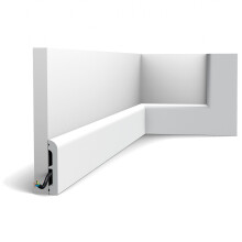 Orac Decor SX183-RAL9003 AXXENT CASCADE Skirting already painted white 2 m