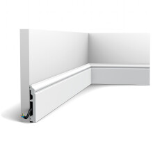 Orac Decor SX173-RAL9003 AXXENT CONTOUR Skirting already painted signal 2 m