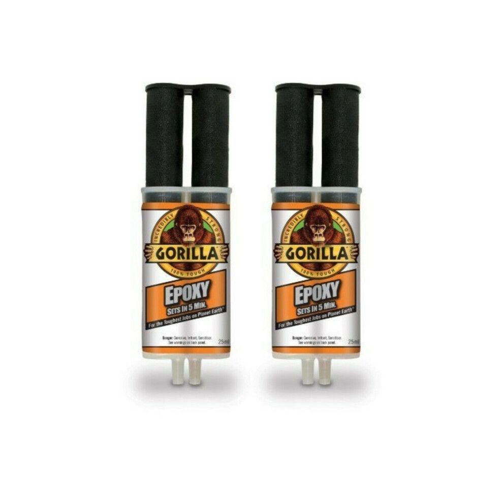2 PCS GORILLA EPOXY GLUE 25ML 5 MIN. SET STRONG VERSATILE BOND STRENGTH ADHESIVE