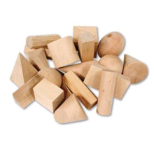 Learning Resources Ler4298 Wooden Geometric Solids Set Of 19