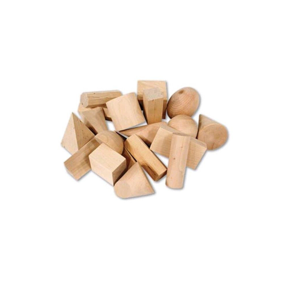 Learning Resources Ler4298 Wooden Geometric Solids Set Of 19