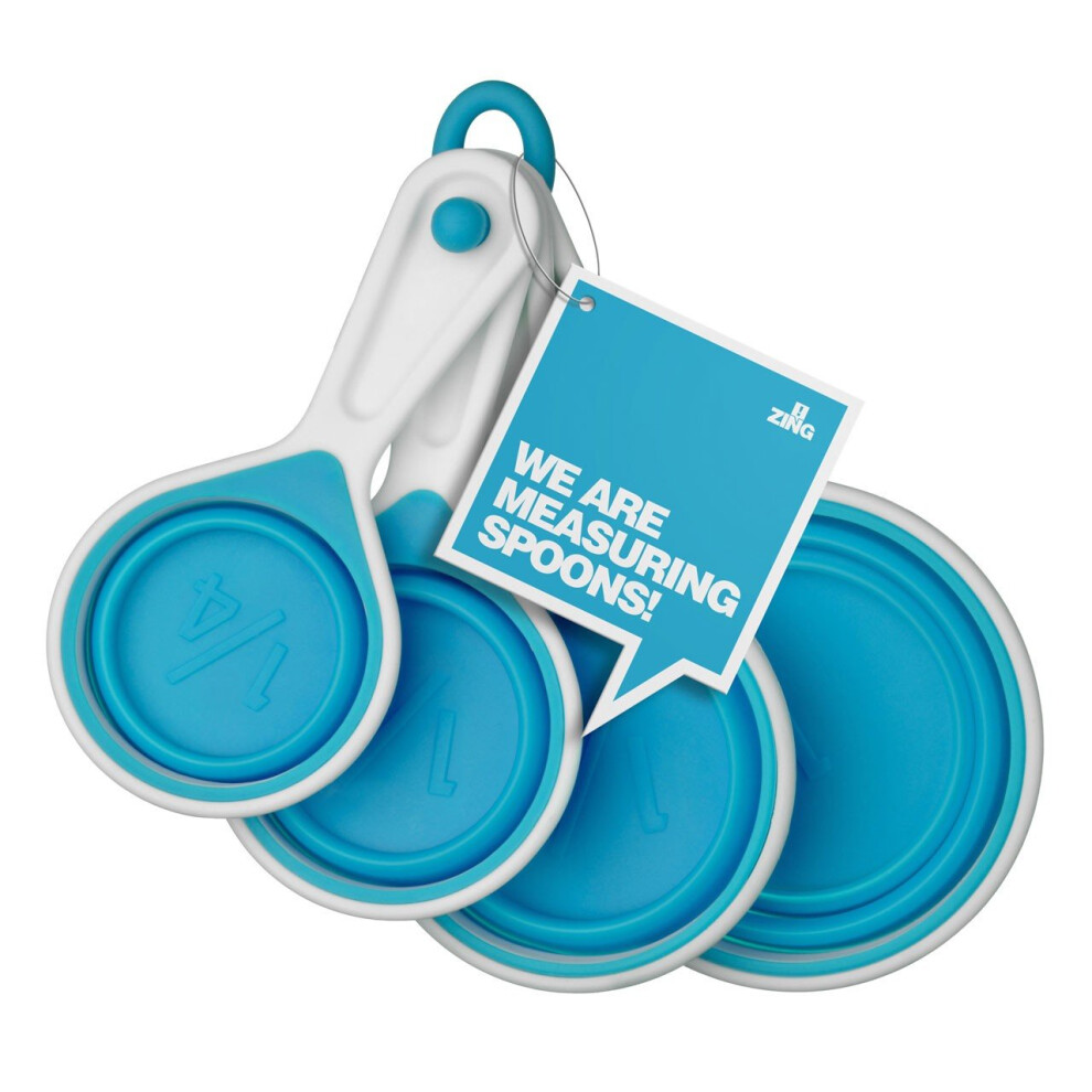 Premier Housewares Set Of 4 Zing Measuring Cups - Blue