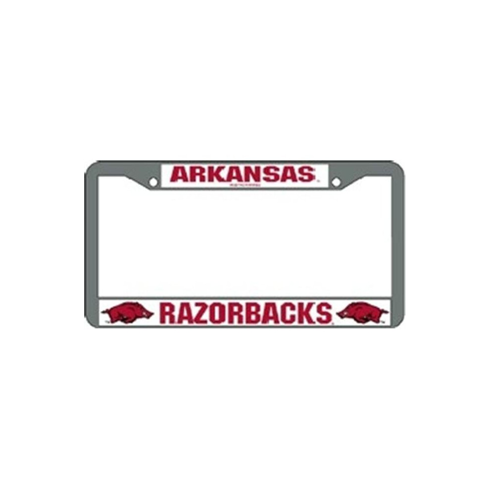 Arkansas Razorbacks Chrome License Plate Frame 094746243616