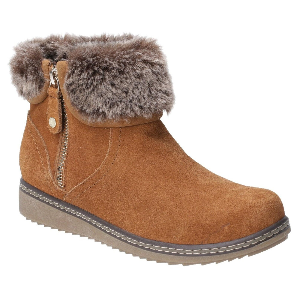 (3 UK, Tan) Hush Puppies Womens/Ladies Penny Zip Ankle Boot