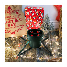 GEEZY Christmas Xmas Tree Stand for Xmas Trees Traditional Base Holder Metal Frame, for Trees Up To 2 m High