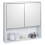 URBN Living (2 Half Doors) White Wooden Wall Mounted Mirror Bathroom Cabinet 1