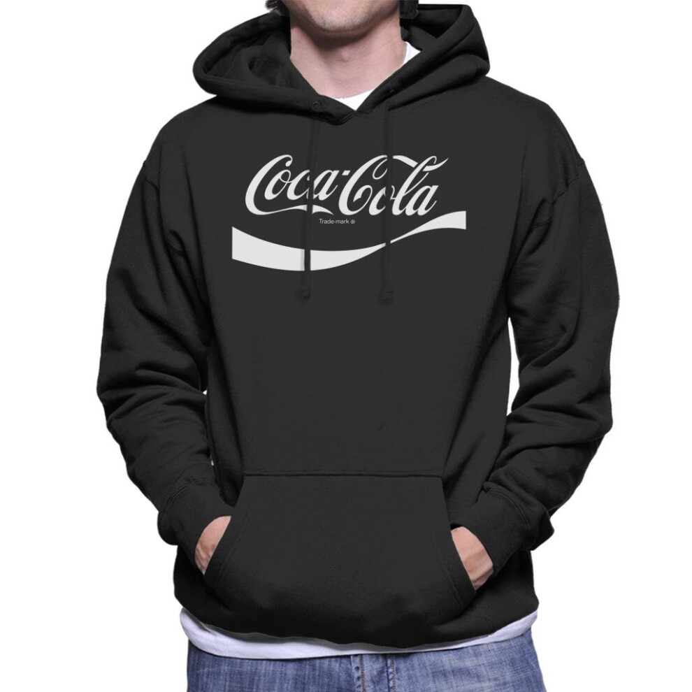 (2XL, Black) Coca Cola 1941 Swoosh Logo Men's Hooded Sweatshirt